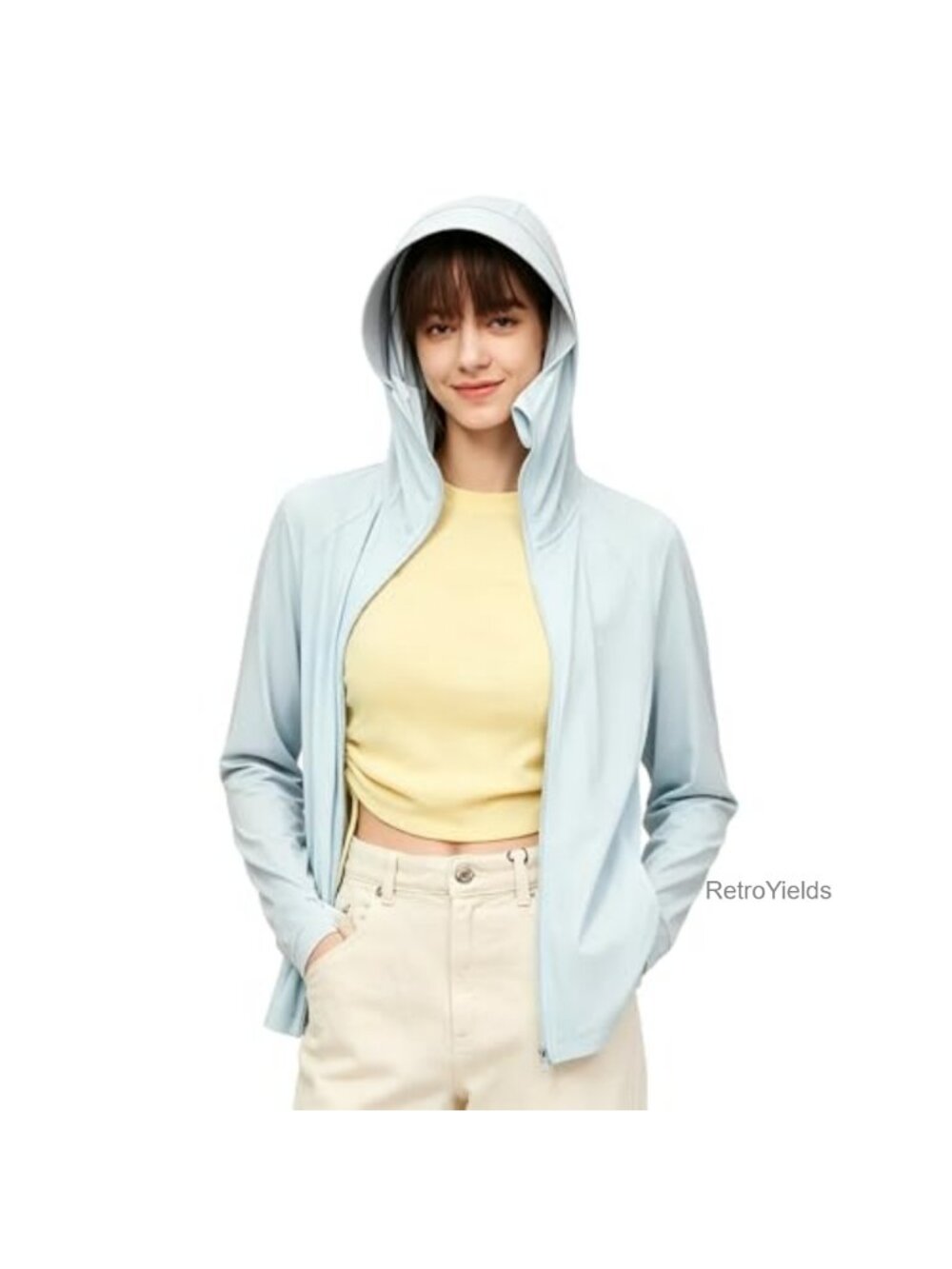 UPF 50+ Sun Protection Jacket Lightweight Zip Up Hoodie Outdoor